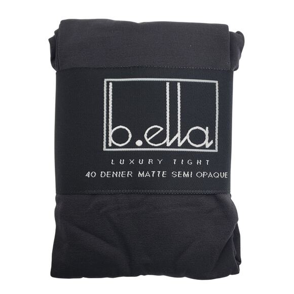 Graphite Sheer Tights SMALL Matte Semi Opaque Gray B.ella Trente NEW Hosiery - Picture 2 of 5